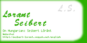 lorant seibert business card