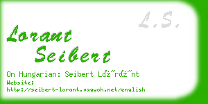 lorant seibert business card